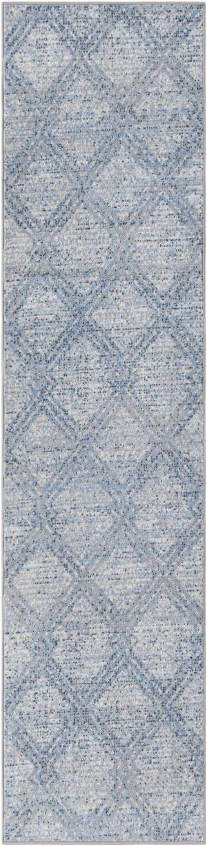 Blue 2' x 8' Kamala Washable Runner Rug
