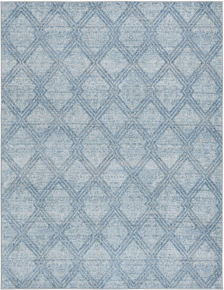 Blue 8' x 10' Kamala Washable Rectangle Rug