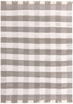 Gray 10' x 14' 1 Eco Plaid Indoor Outdoor Washable Rectangle Rug