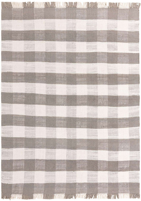 Gray 10' x 14' 1 Eco Plaid Indoor Outdoor Washable Rectangle Rug