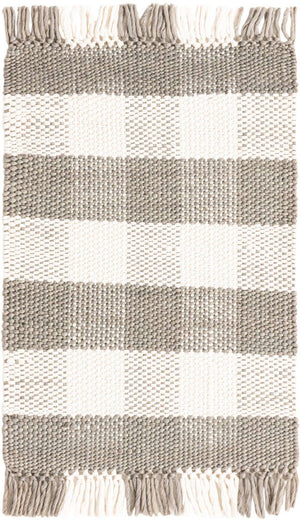 Gray 2' 2 x 3' 1 Eco Plaid Indoor Outdoor Washable Rectangle Rug