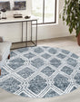 Washable Ivory 3' 3 x 3' 3 Kamala Washable Round Area Rug Easy to Clean Stain Resistant & Durable 100% Polyester Spill-Friendly Carpet for Sale at Rug Engine