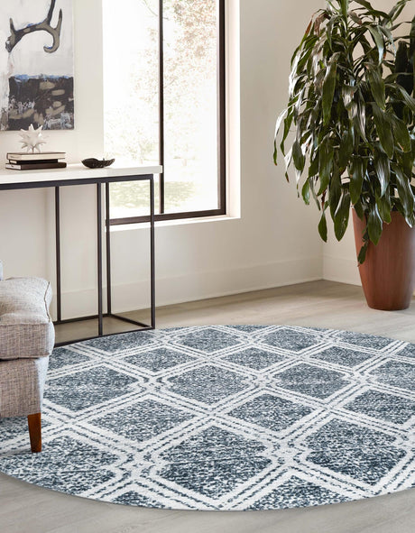 Washable Ivory 5' 3 x 5' 3 Kamala Washable Round Area Rug Easy to Clean Stain Resistant & Durable 100% Polyester Spill-Friendly Carpet for Sale at Rug Engine