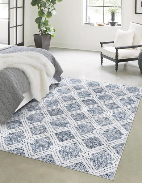 Ivory 4' 1 x 6' 1 Kamala Washable Rectangle Rug