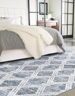 Washable Ivory 9' x 12' Kamala Washable Rectangle Area Rug Easy to Clean Stain Resistant & Durable 100% Polyester Spill-Friendly Carpet for Sale at Rug Engine