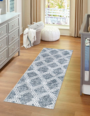 Ivory 2' x 6' 1 Kamala Washable Runner Rug