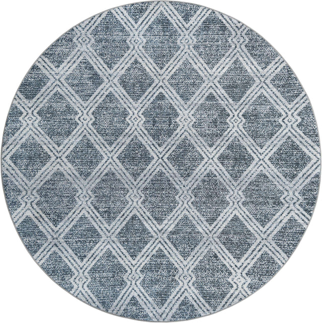 Washable Ivory 7' 10 x 7' 10 Kamala Washable Round Area Rug Easy to Clean Stain Resistant & Durable 100% Polyester Spill-Friendly Carpet for Sale at Rug Engine