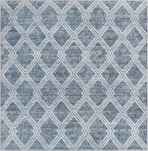 Washable Ivory 7' 10 x 7' 10 Kamala Washable Square Area Rug Easy to Clean Stain Resistant & Durable 100% Polyester Spill-Friendly Carpet for Sale at Rug Engine