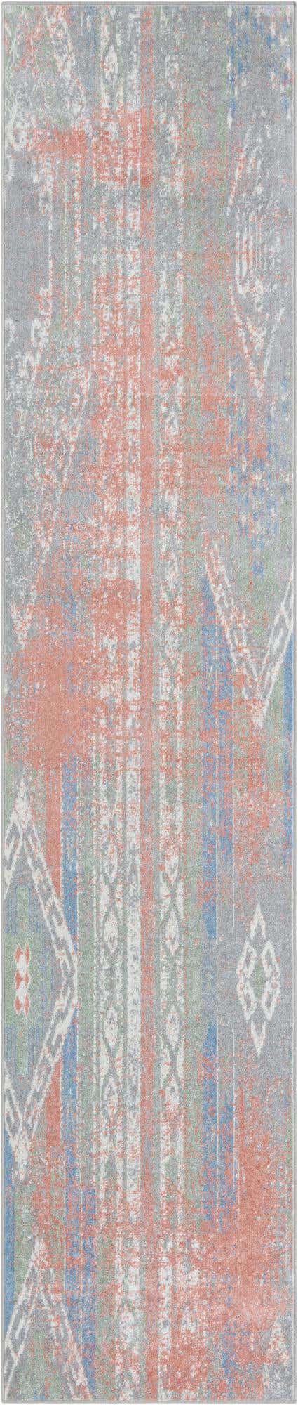 Washable Multicolor 2' 7 x 12' Kamala Washable Runner Area Rug Easy to Clean Stain Resistant & Durable 100% Polyester Spill-Friendly Carpet for Sale at Rug Engine