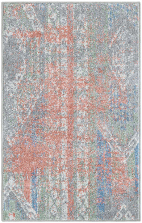 Washable Multicolor 2' x 3' 1 Kamala Washable Rectangle Area Rug Easy to Clean Stain Resistant & Durable 100% Polyester Spill-Friendly Carpet for Sale at Rug Engine