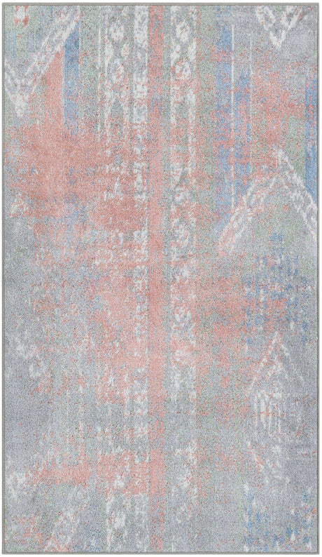 Washable Multicolor 3' 3 x 5' 3 Kamala Washable Rectangle Area Rug Easy to Clean Stain Resistant & Durable 100% Polyester Spill-Friendly Carpet for Sale at Rug Engine