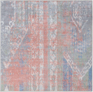 Washable Multicolor 5' 3 x 5' 3 Kamala Washable Square Area Rug Easy to Clean Stain Resistant & Durable 100% Polyester Spill-Friendly Carpet for Sale at Rug Engine