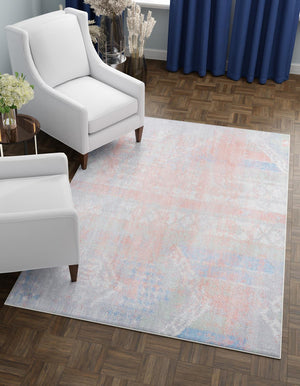 Washable Multicolor 6' 1 x 9' Kamala Washable Rectangle Area Rug Easy to Clean Stain Resistant & Durable 100% Polyester Spill-Friendly Carpet for Sale at Rug Engine