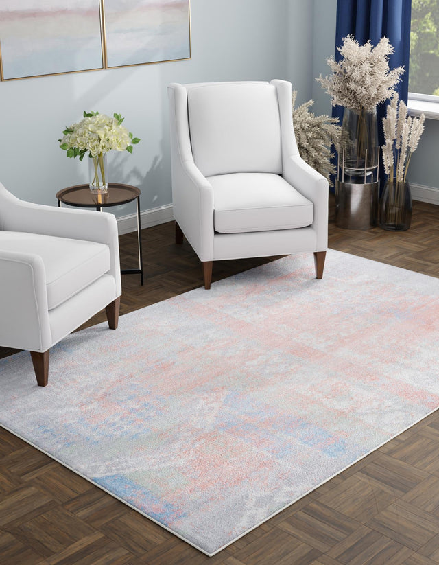 Washable Multicolor 5' 3 x 8' Kamala Washable Rectangle Area Rug Easy to Clean Stain Resistant & Durable 100% Polyester Spill-Friendly Carpet for Sale at Rug Engine