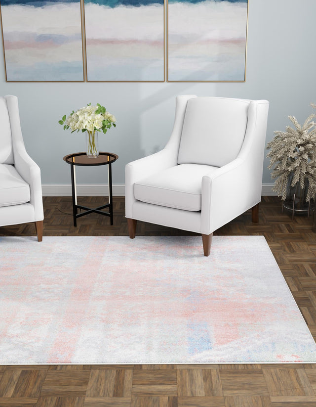 Washable Multicolor 6' 1 x 9' Kamala Washable Rectangle Area Rug Easy to Clean Stain Resistant & Durable 100% Polyester Spill-Friendly Carpet for Sale at Rug Engine