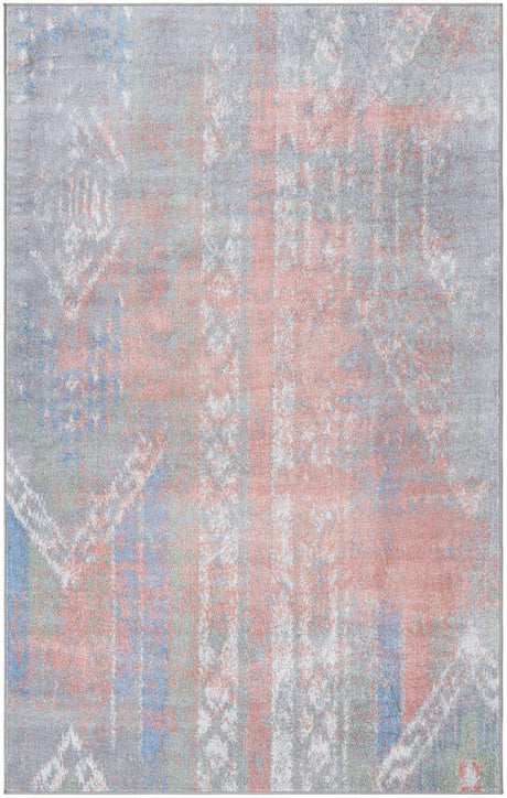 Multicolor 5' 3 x 8' Kamala Washable Rectangle Rug