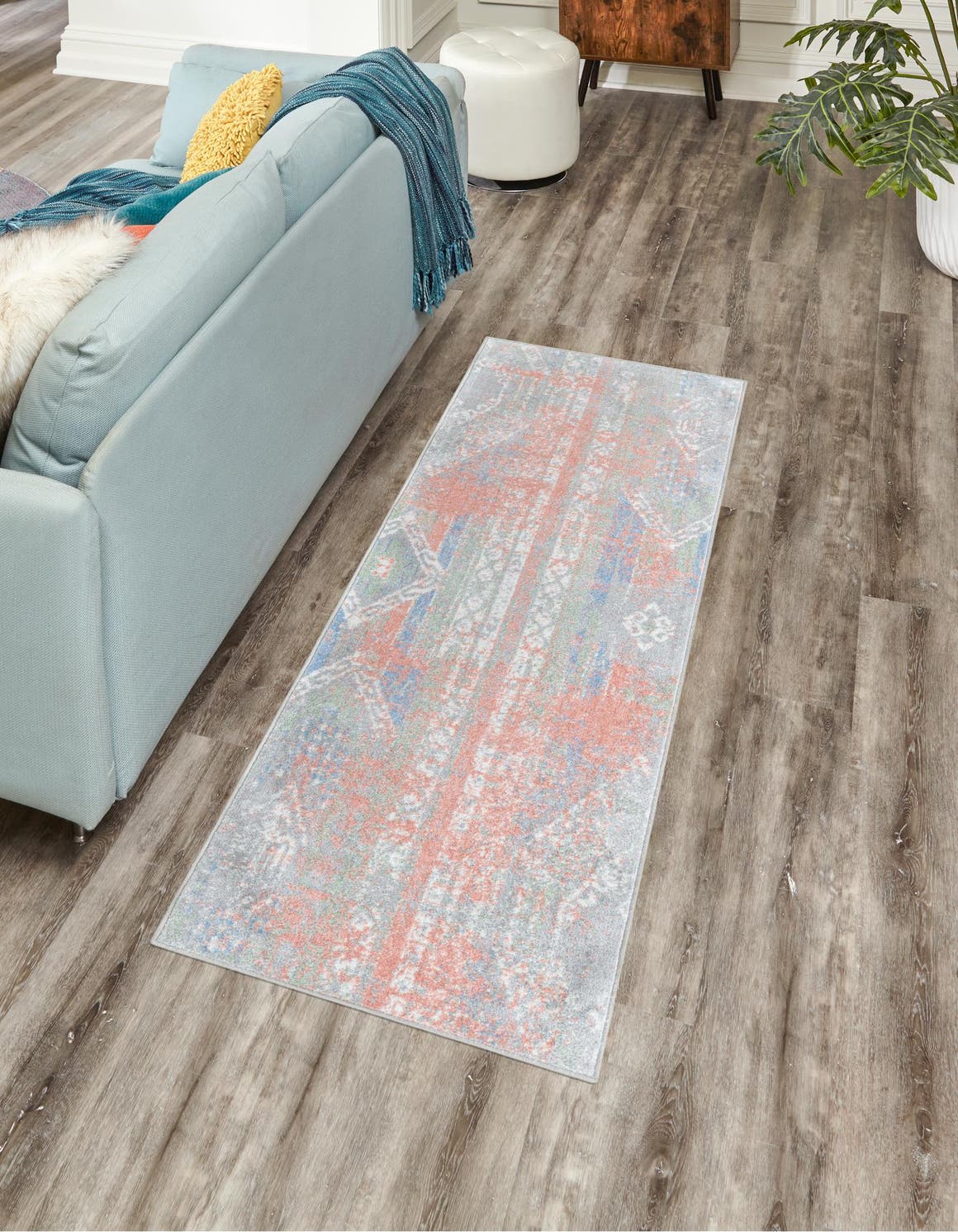 Washable Multicolor 2' x 8' Kamala Washable Runner Area Rug Easy to Clean Stain Resistant & Durable 100% Polyester Spill-Friendly Carpet for Sale at Rug Engine