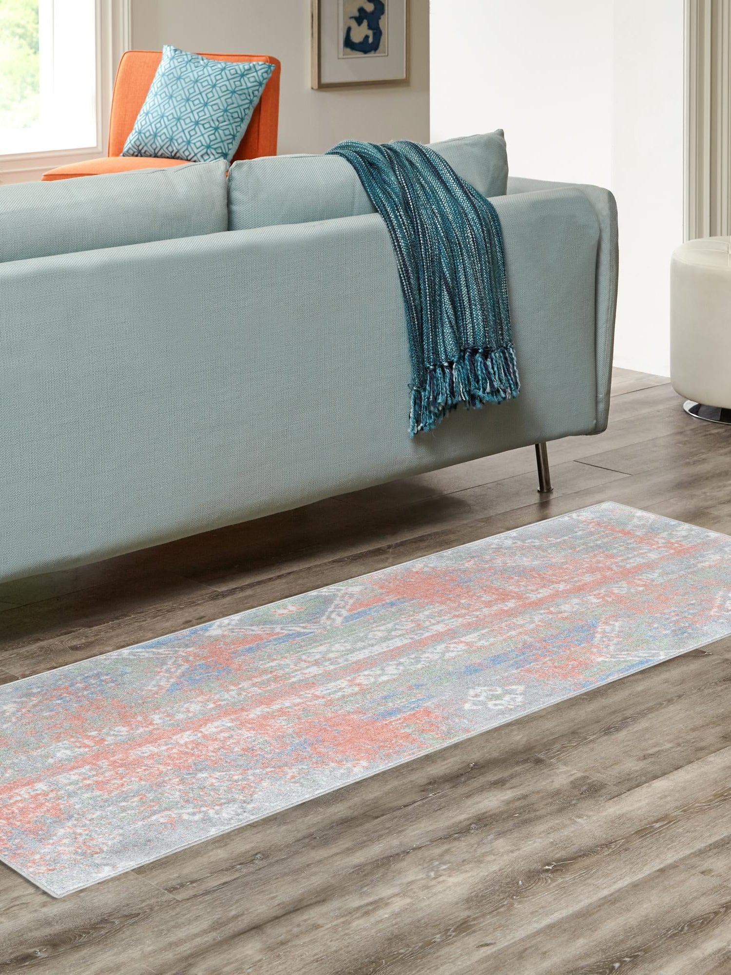 Washable Multicolor 2' x 8' Kamala Washable Runner Area Rug Easy to Clean Stain Resistant & Durable 100% Polyester Spill-Friendly Carpet for Sale at Rug Engine