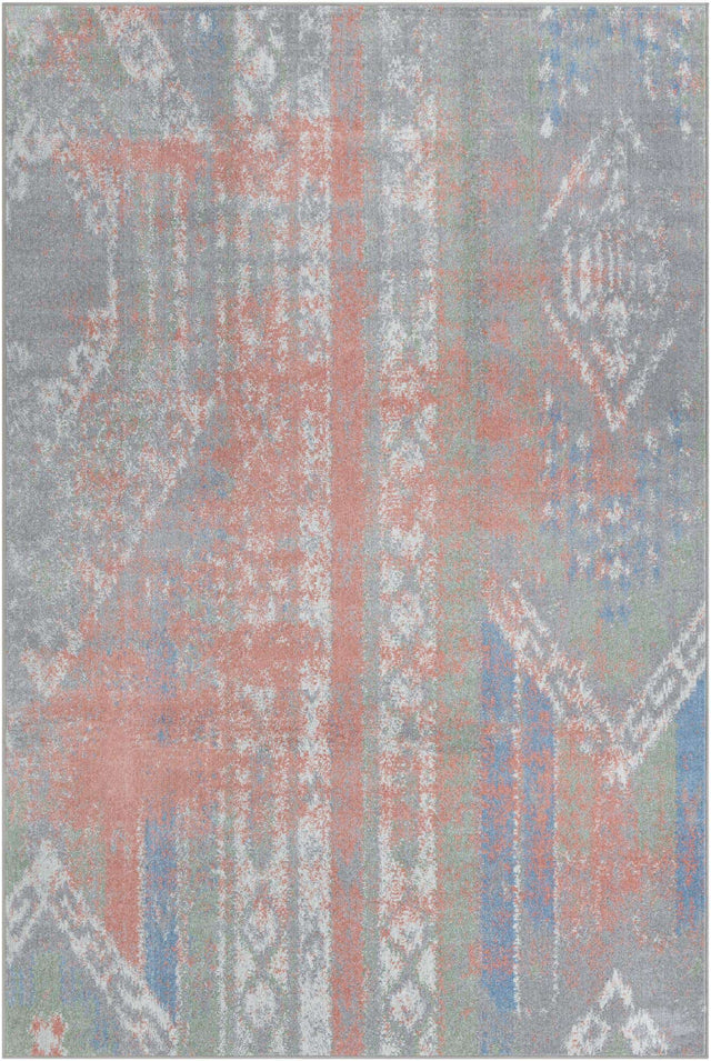 Washable Multicolor 6' 1 x 9' Kamala Washable Rectangle Area Rug Easy to Clean Stain Resistant & Durable 100% Polyester Spill-Friendly Carpet for Sale at Rug Engine