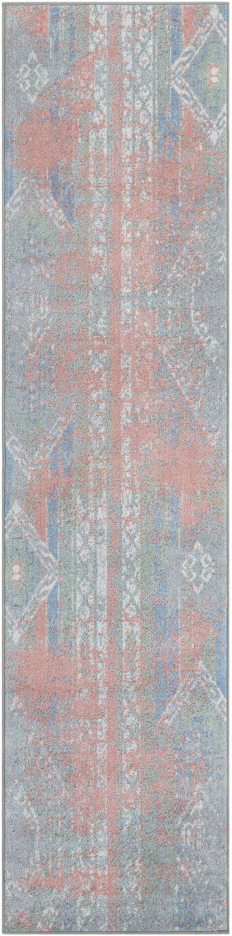 Multicolor 2' x 8' Kamala Washable Runner Rug