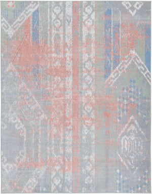 Washable Multicolor 7' 10 x 10' Kamala Washable Rectangle Area Rug Easy to Clean Stain Resistant & Durable 100% Polyester Spill-Friendly Carpet for Sale at Rug Engine