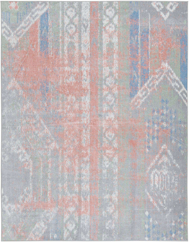 Washable Multicolor 7' 10 x 10' Kamala Washable Rectangle Area Rug Easy to Clean Stain Resistant & Durable 100% Polyester Spill-Friendly Carpet for Sale at Rug Engine