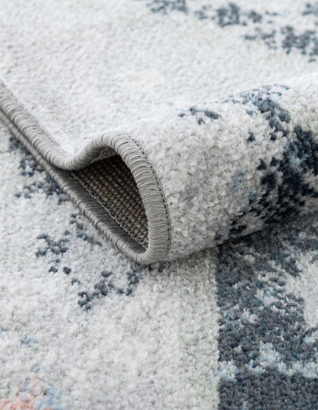 Washable Ivory Gray 3' 3 x 3' 3 Kamala Washable Round Area Rug Easy to Clean Stain Resistant & Durable 100% Polyester Spill-Friendly Carpet for Sale at Rug Engine