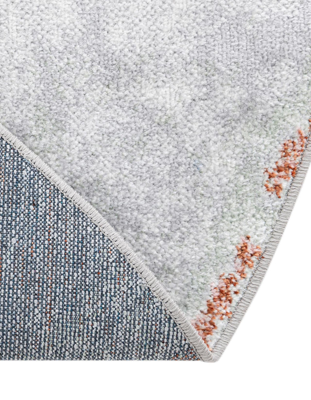 Washable Ivory Gray 5' 3 x 5' 3 Kamala Washable Round Area Rug Easy to Clean Stain Resistant & Durable 100% Polyester Spill-Friendly Carpet for Sale at Rug Engine