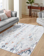 Ivory Gray 8' x 10' Kamala Washable Rectangle Rug