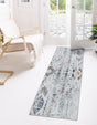 Washable Ivory Gray 2' 7 x 12' Kamala Washable Runner Area Rug Easy to Clean Stain Resistant & Durable 100% Polyester Spill-Friendly Carpet for Sale at Rug Engine