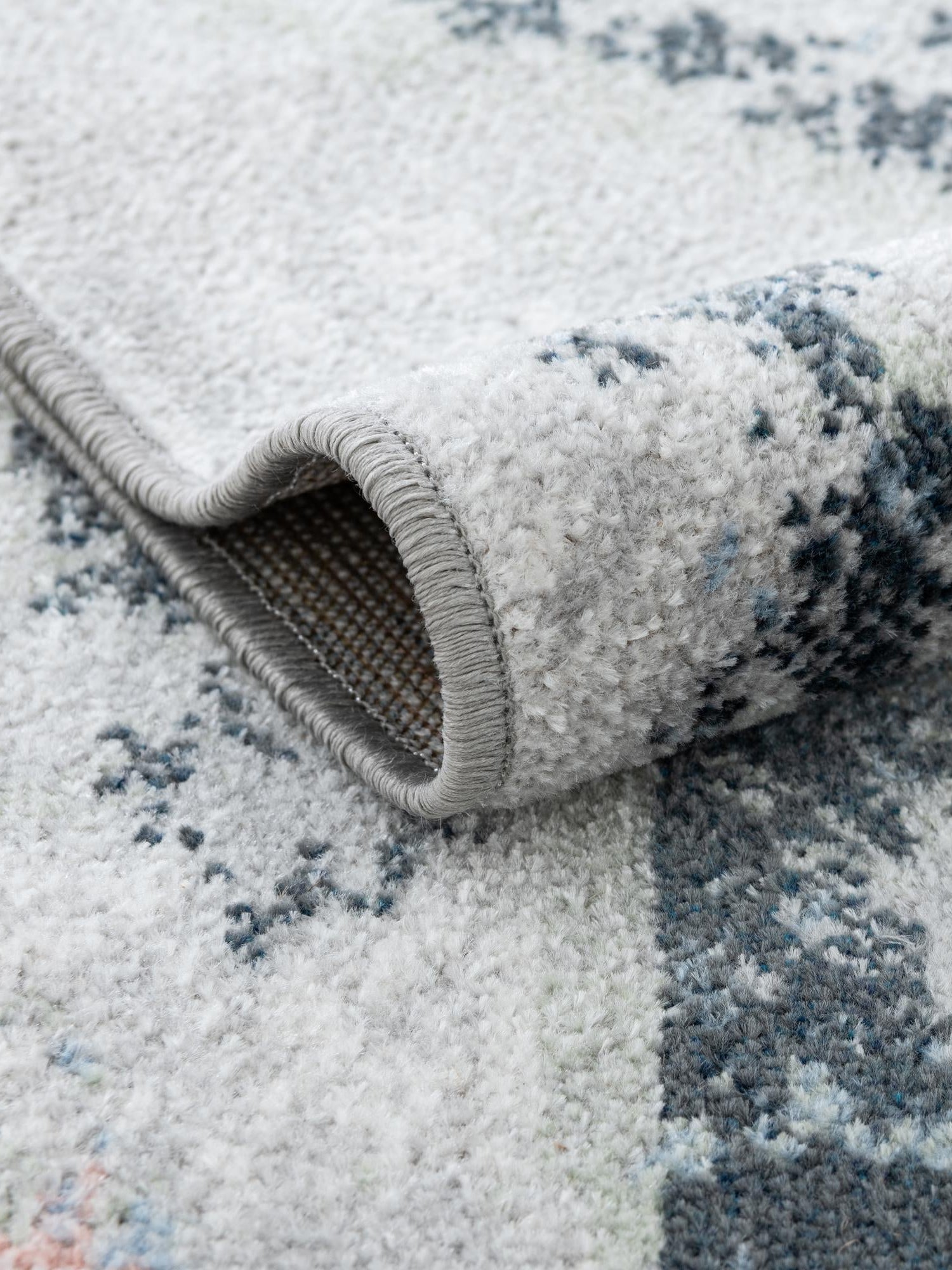Washable Ivory Gray 2' x 4' 1 Kamala Washable Runner Area Rug Easy to Clean Stain Resistant & Durable 100% Polyester Spill-Friendly Carpet for Sale at Rug Engine