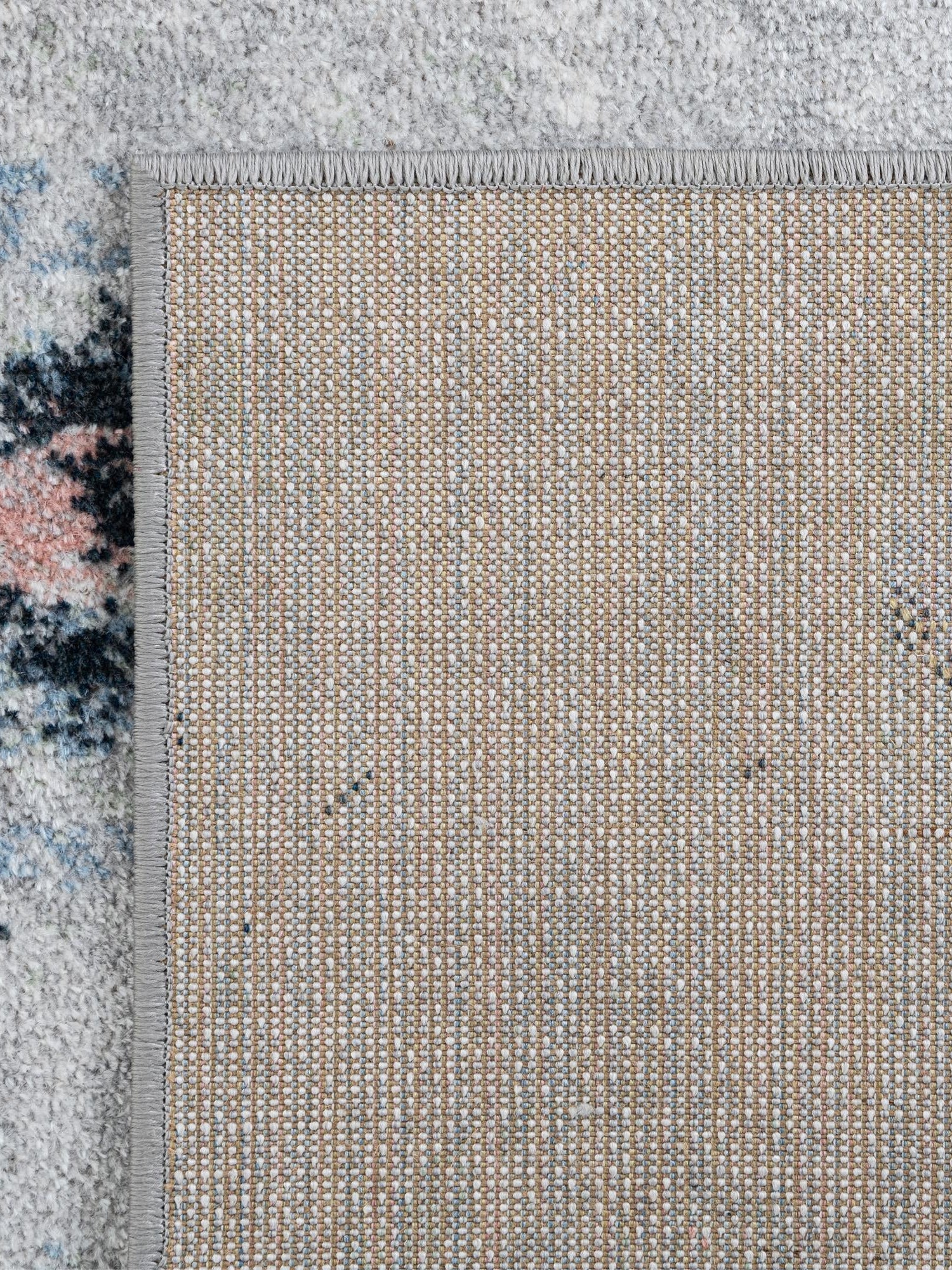 Washable Ivory Gray 2' x 6' 1 Kamala Washable Runner Area Rug Easy to Clean Stain Resistant & Durable 100% Polyester Spill-Friendly Carpet for Sale at Rug Engine