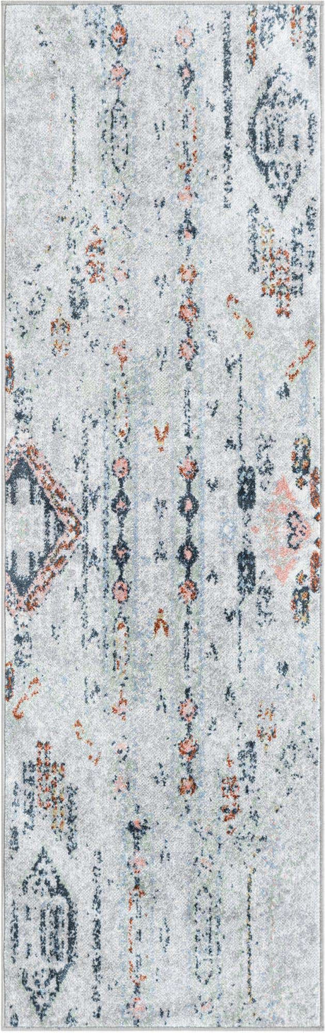 Ivory Gray 2' x 6' 1 Kamala Washable Runner Rug