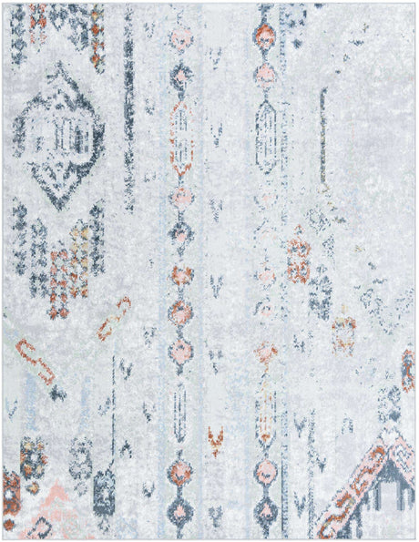 Ivory Gray 8' x 10' Kamala Washable Rectangle Rug
