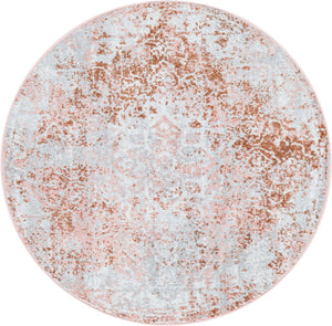 Rose Pink 3' 3 x 3' 3 Kamala Washable Round Rug