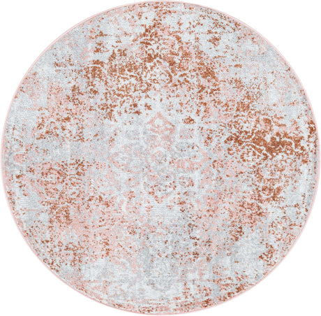 Rose Pink 3' 3 x 3' 3 Kamala Washable Round Rug