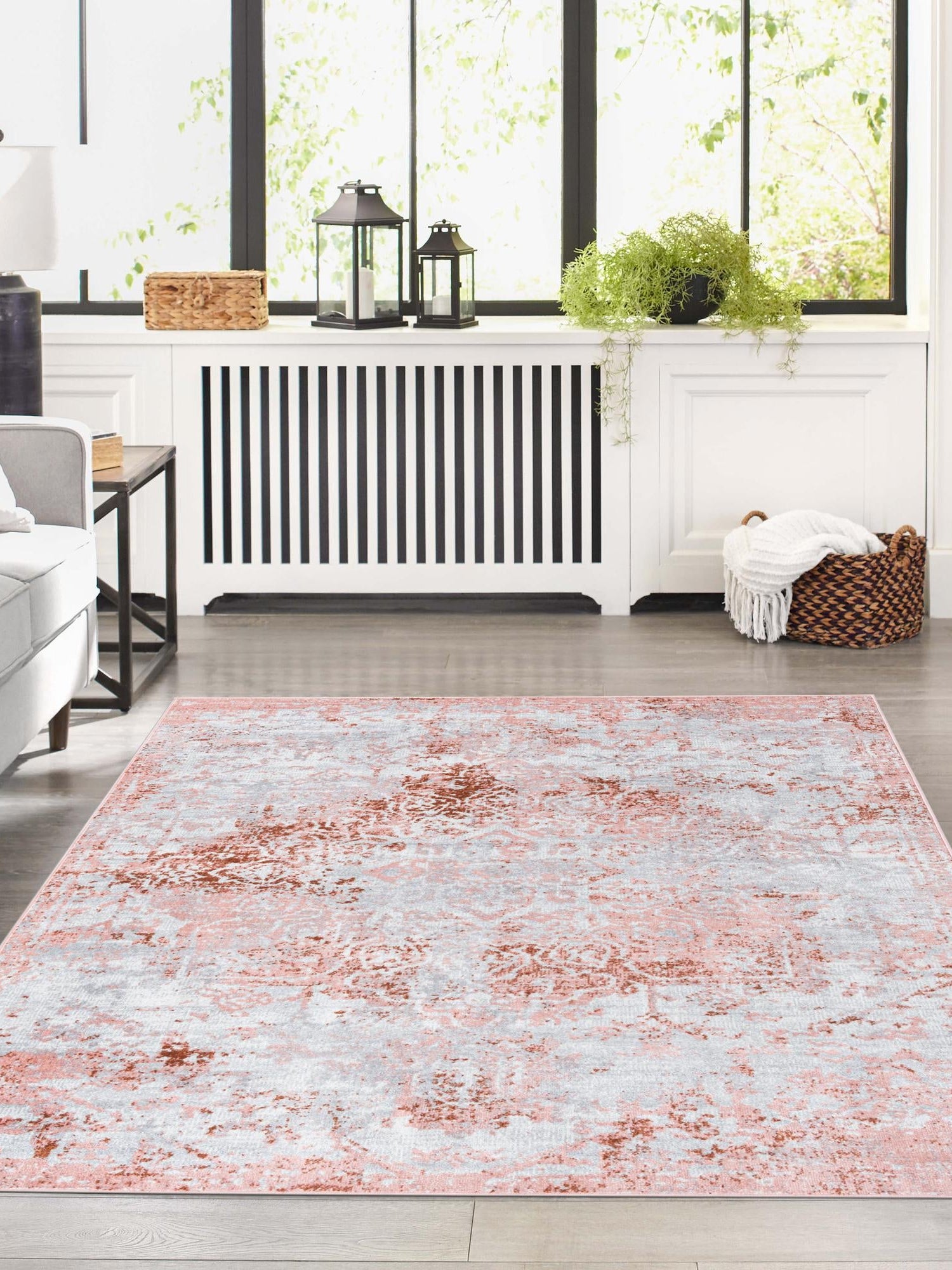 Washable Rose Pink 2' x 3' 1 Kamala Washable Rectangle Area Rug Easy to Clean Stain Resistant & Durable 100% Polyester Spill-Friendly Carpet for Sale at Rug Engine