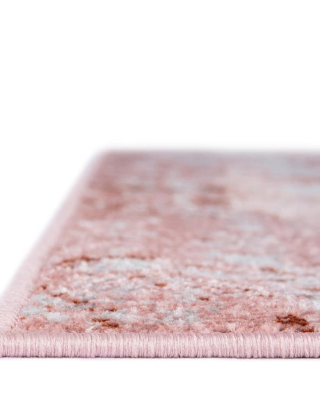 Washable Rose Pink 4' 1 x 6' 1 Kamala Washable Rectangle Area Rug Easy to Clean Stain Resistant & Durable 100% Polyester Spill-Friendly Carpet for Sale at Rug Engine