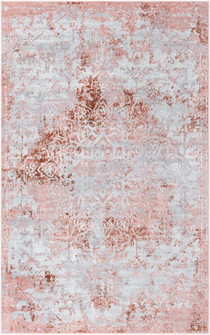 Washable Rose Pink 5' 3 x 8' Kamala Washable Rectangle Area Rug Easy to Clean Stain Resistant & Durable 100% Polyester Spill-Friendly Carpet for Sale at Rug Engine