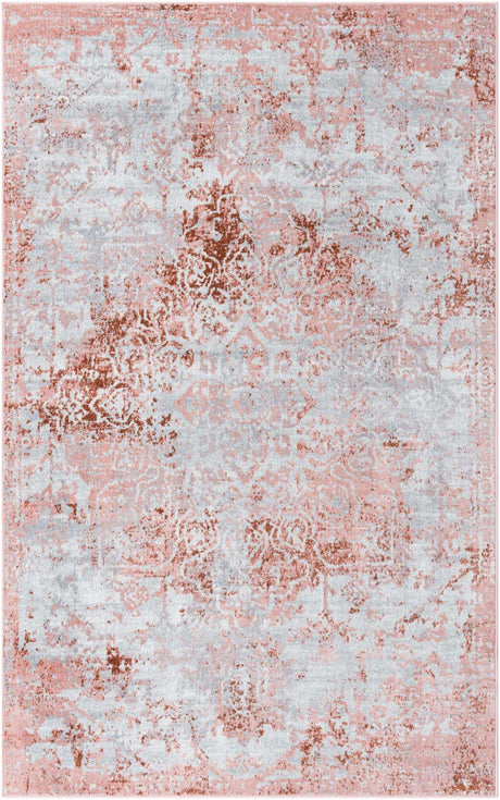 Rose Pink 5' 3 x 8' Kamala Washable Rectangle Rug