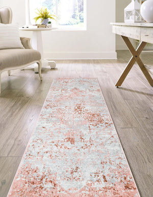 Washable Rose Pink 2' x 6' 1 Kamala Washable Runner Area Rug Easy to Clean Stain Resistant & Durable 100% Polyester Spill-Friendly Carpet for Sale at Rug Engine
