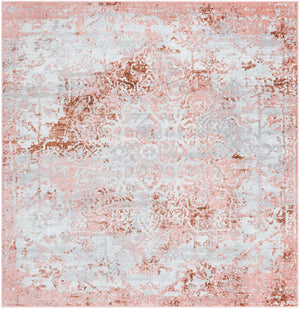 Rose Pink 8' x 8' Kamala Washable Square Rug