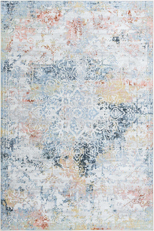 Washable Multicolor 10' x 14' 1 Kamala Washable Rectangle Area Rug Easy to Clean Stain Resistant & Durable 100% Polyester Spill-Friendly Carpet for Sale at Rug Engine