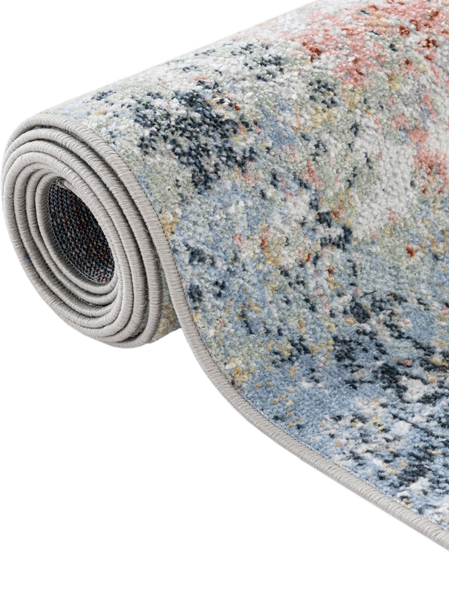 Washable Multicolor 6' 1 x 9' Kamala Washable Rectangle Area Rug Easy to Clean Stain Resistant & Durable 100% Polyester Spill-Friendly Carpet for Sale at Rug Engine