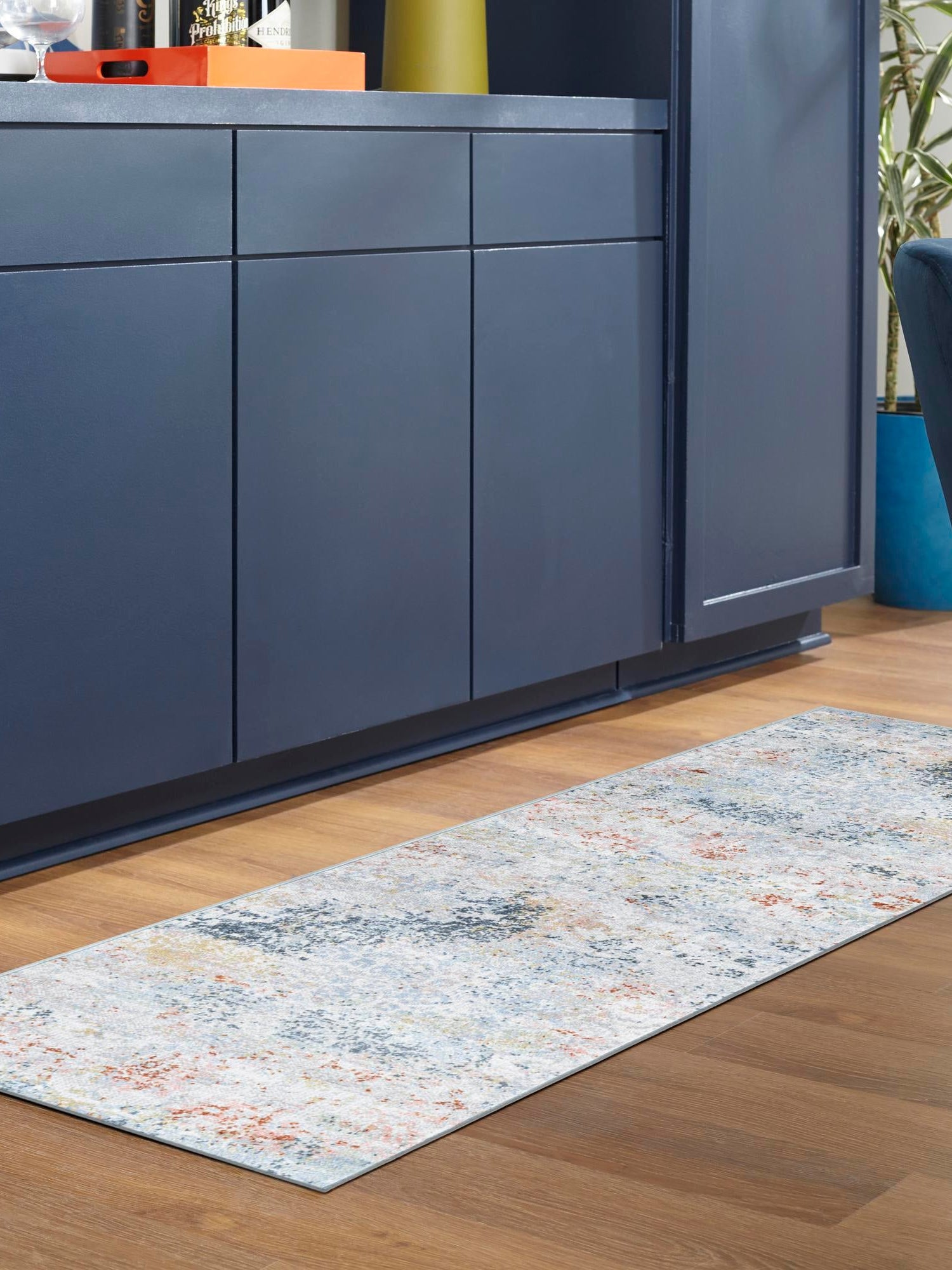 Washable Multicolor 2' x 4' 1 Kamala Washable Runner Area Rug Easy to Clean Stain Resistant & Durable 100% Polyester Spill-Friendly Carpet for Sale at Rug Engine