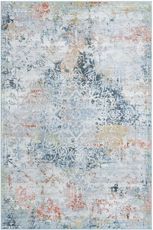 Washable Multicolor 6' 1 x 9' Kamala Washable Rectangle Area Rug Easy to Clean Stain Resistant & Durable 100% Polyester Spill-Friendly Carpet for Sale at Rug Engine