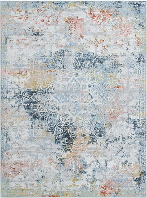 Washable Multicolor 7' 10 x 10' Kamala Washable Rectangle Area Rug Easy to Clean Stain Resistant & Durable 100% Polyester Spill-Friendly Carpet for Sale at Rug Engine