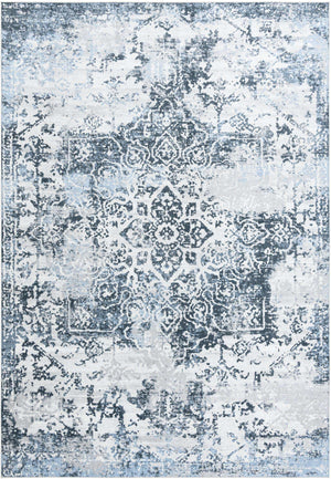 Navy Blue 10' x 14' 1 Kamala Washable Rectangle Rug