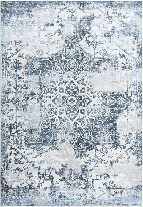 Navy Blue 10' x 14' 1 Kamala Washable Rectangle Rug