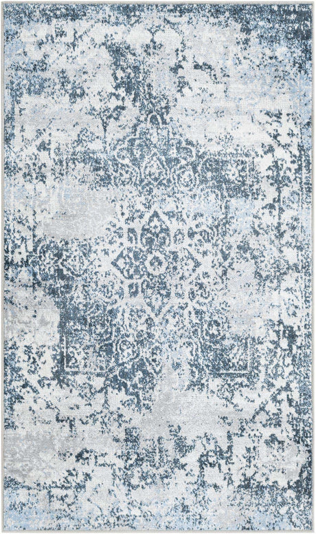 Navy Blue 3' 3 x 5' 3 Kamala Washable Rectangle Rug